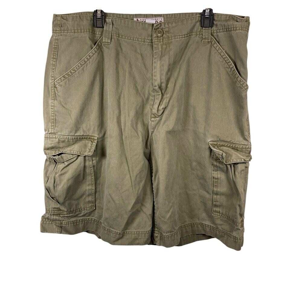 Steve & Barry's‎ Men's Cargo Shorts Military Green Size 38x9 Grunge Skater